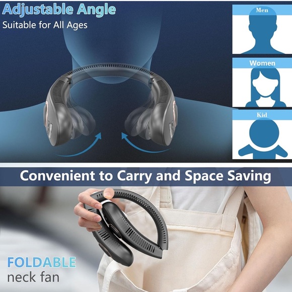 Portable Neck Fan with Cooling Technology - Picture 4 of 6